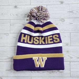 UW Huskies Pom Beanie Hat University Of Washington NWT OSFM Captivating